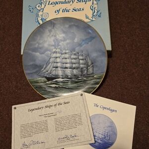 80s Royal Cornwall "The Copenhagwn" Collector Plate by Artist D'Estrehan